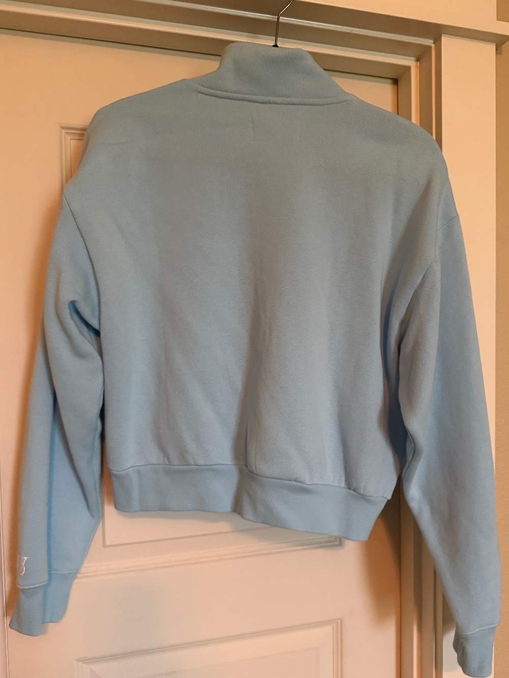 Victoria's Secret Light Blue Crop Quarter-Zip Pullover - Picture 6 of 6